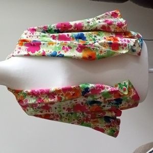 Handmade cardigan style open jacket, no tags, measures SMALL, EUC